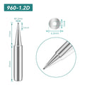 Shape: Chisel Tip, 1.2 X 17MM.
Total length: 42mm
Inner diameter: 4.0mm
Outer diameter: 6.5mm
Compatible for: QUICK TS1100/236/936/936A/936C/967/969/969A/375A+/375B+/3104/707/708/709&nbsp;Soldering Station.
Other QUICK 960 Tips Model: 960-B, 960-2B, 960-0.8C, 960-1C, 960-2C, 960-3C, 960-4C, 960-0.8D, 960-1.6D, 960-2.4D, 960-3.2D, 960-I, 960-J, 960-LB, 960-LI, 960-K, 960-SK.


If you need any other model products, please kindly contact us.