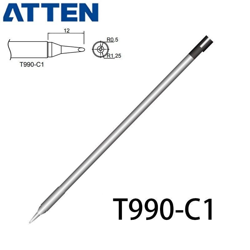 Other T990 Series Models: T990-B, K,KU, I, B2, BL,&nbsp;
T990-BC1, BC2, BC3, C1, C4, B3, B4,
T990-D08, D16, D24, D4, D52,
Compatible with ST-990/ST-909, ST-8602D/ST-8902D soldering station iron.
Lead-free intergrated heater.