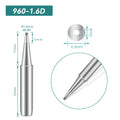 Shape: Chisel Tip, 1.6 X 17MM.
Total length: 42mm
Inner diameter: 4.0mm
Outer diameter: 6.5mm
Compatible for: QUICK TS1100/236/936/936A/936C/967/969/969A/375A+/375B+/3104/707/708/709&nbsp;Soldering Station.
Other QUICK 960 Tips Model: 960-B, 960-2B, 960-0.8C, 960-1C, 960-2C, 960-3C, 960-4C, 960-0.8D, 960-1.2D, 960-2.4D, 960-3.2D, 960-I, 960-J, 960-LB, 960-LI, 960-K, 960-SK.


If you need any other model products, please kindly contact us.