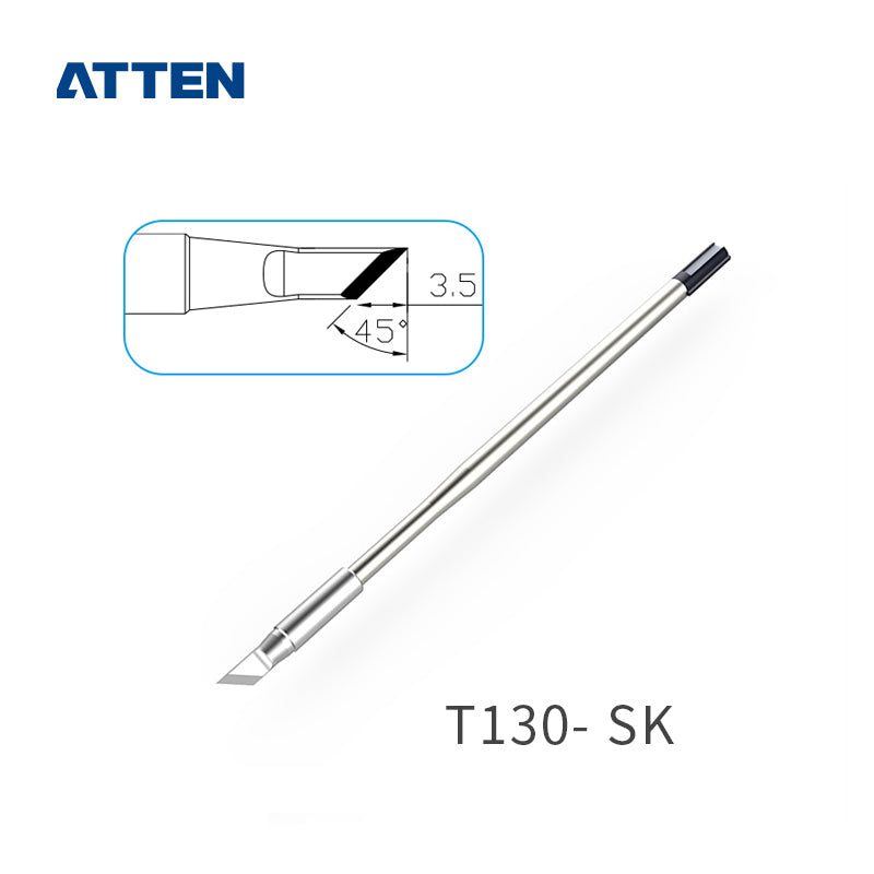 Other T130 Series Models: T130-K, SK, 2,0SK,&nbsp;
T130-SI, 0,1SI, 0.3SI, 0,2SI, 0,5I, 1,0I, 0,1IS, 0,3IS, 0,5IS,&nbsp;
T130-1,2C, 2,4C, 3,2C, 4,6C, 1,6D, 2,4D, 3,2D, 4,6D.
Compatible with GT6200 (130W), GT6150 (130W) station and GT-Y130 soldering irons.