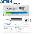 Total length: 41 mm

Outer diameter shaft: 6,5 mm
Inner diameter shaft: 4.0mm
Other T900 Series Models: T900-K, SK, 1,6K, 2,0SK,
T900-B, LB, I, SI,0.2SI, SB, IS, 0.2IS, 0.5IS
T900-0,5C, 0,8C, 1C, 2C, 3C, 4C,&nbsp;
T900-0,8D, 1,2D, 1,6D, 2,4D, 3,2D,
T900 Series soldering tips compatible with AT937/937A/938D/980E/989/989D/939, AT8586, AT8502D, SA-50/ST-2090D, ST-60, ST-80, ST-965, ST-2065D, ST-8865.