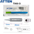 Total length: 39 mm

Outer diameter shaft: 6,5 mm
Inner diameter shaft: 4.0mm
Other T900 Series Models: T900-K, SK, 1,6K, 2,0SK,
T900-B, LB, I, SI,0.2SI, SB, IS, 0.2IS, 0.5IS
T900-0,5C, 0,8C, 1C, 2C, 3C, 4C,&nbsp;
T900-0,8D, 1,2D, 1,6D, 2,4D, 3,2D,
T900 Series soldering tips compatible with AT937/937A/938D/980E/989/989D/939, AT8586, AT8502D, SA-50/ST-2090D, ST-60, ST-80, ST-965, ST-2065D, ST-8865.