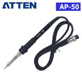 Model: AP-50

Product Type: Soldering handle

Compatible Models: ATTEN AT-937, AT-8586, AT-8502D soldering iron hot air 2 In 1 rework station machine.

Interface: Must match the original machine interface.


Compatible soldering tips: T900


Application: Replacement soldering handle for ATTEN soldering stations.

If you need any other model products, please kindly contact us.