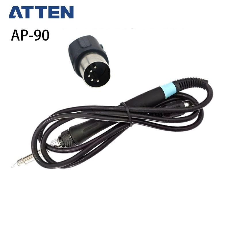 Model: AP-90

Product Type: Soldering handle

Compatible Models: ATTEN AT-90DH (90W) soldering iron station, MS-800 3 In 1 hot air rework machine.

Interface: Must match the original machine interface.


Compatible soldering tips: T800


Application: Replacement soldering handle for ATTEN soldering stations.

If you need any other model products, please kindly contact us.