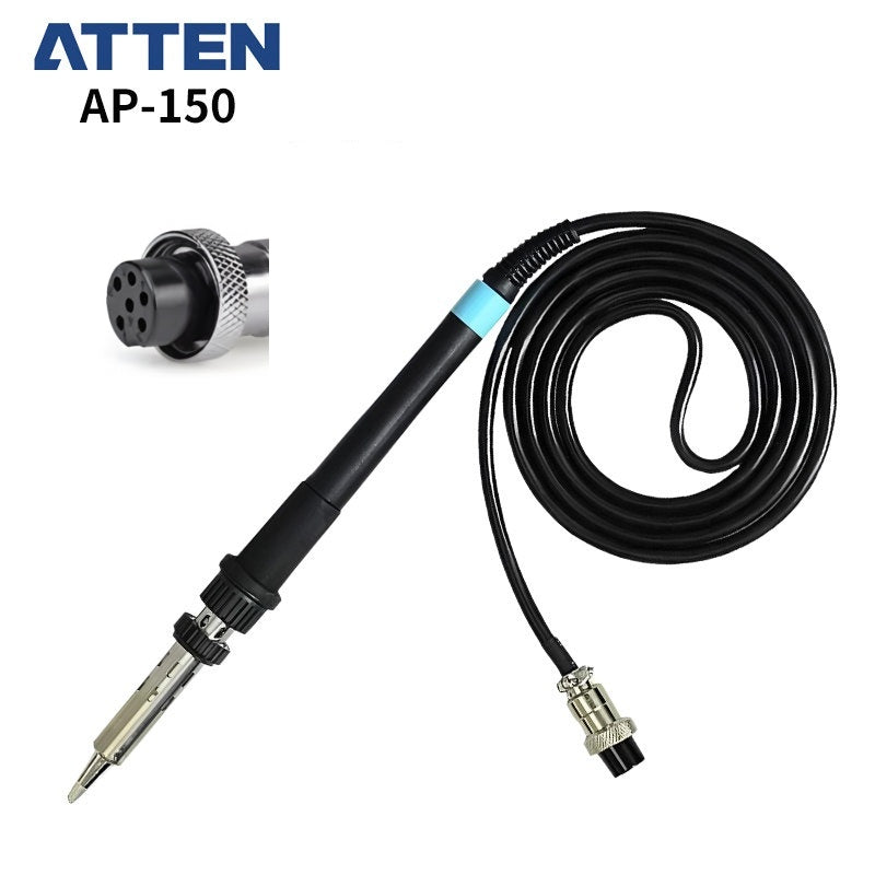 Model: AP-150

Product Type: Soldering handle

Compatible Models: ATTEN AT-315D (150W), AT-315DH (150W), soldering iron station machine.

Interface: Must match the original machine interface.


Compatible soldering tips: T500


Application: Replacement soldering handle for ATTEN soldering stations.

If you need any other model products, please kindly contact us.