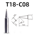 Shape: 0.8MM/45DEG X 15.5MM, 0.8C Bevel Tip.

Applicable models: FX-888D, FX-600, FX-888, FX-889, FX-701, FX-702 soldering station.

It is compatible with FX-8801, FX-8802, FX-8803 soldering handle.
Other models: T18-C4, T18-CF4, T18-S6, T18-DL12, T18-S9, T18-DL32, T18-DL2, T18-D08, T18-C5, T18-SB, T18-C05, T18-S3, T18-S4, T18-CSF25, T18-D32, T18-BL, T18-D24, T18-BR02, T18-D16, T18-C3, T18-I, T18-B, T18-K.

If you need any other model products, please kindly contact us.