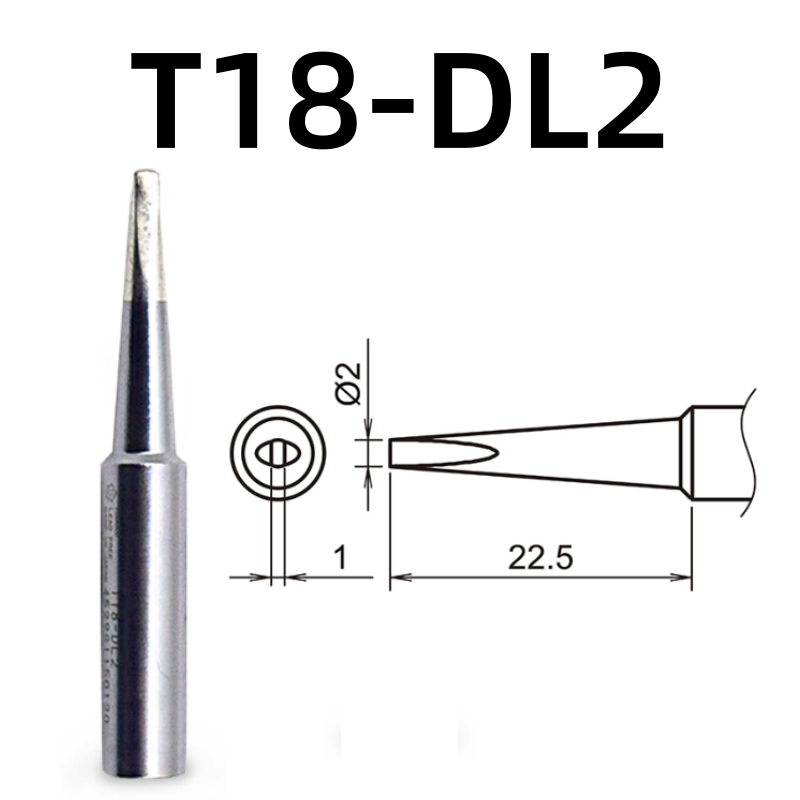 Shape: 2 X 22.5MM Long Chisel Tip.

Applicable models: FX-888D, FX-600, FX-888, FX-889, FX-701, FX-702 soldering station.

It is compatible with FX-8801, FX-8802, FX-8803 soldering handle.
Other models:T18-C4, T18-CF4, T18-S6, T18-DL12, T18-S9, T18-DL32, T18-C08, T18-D08, T18-C5, T18-SB, T18-C05, T18-S3, T18-S4, T18-CSF25, T18-D32, T18-BL, T18-D24, T18-BR02, T18-D16, T18-C3, T18-I, T18-B, T18-K.

If you need any other model products, please kindly contact us.