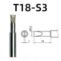 Shape: Chisel Tip, 5.2 X 18MM.

Applicable models: FX-888D, FX-600, FX-888, FX-889, FX-701, FX-702 soldering station.

It is compatible with FX-8801, FX-8802, FX-8803 soldering handle.
Other models: T18-C4, T18-CF4, T18-S6, T18-DL12, T18-S9, T18-DL32, T18-DL2, T18-C08, T18-D08, T18-C5, T18-SB, T18-C05, T18-S4, T18-CSF25, T18-D32, T18-BL, T18-D24, T18-BR02, T18-D16, T18-C3, T18-I, T18-B, T18-K.

If you need any other model products, please kindly contact us.