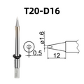 Shape: 1.6D Chisel Tip, 1.6 X 12MM.
Applicable models: Hakko FX-838, FX-8301 soldering station.

Other models: T20-K, T20-KU, T20-D6, T20-D24, T20-D32, T20-J02, T20-B2, T20-BL, T20-BC2, T20-BCF2, T20-BC3, T20-BCF3, T20-BC4, T20-BCF4, T20-BL2, T20-BL3, T20-C5, T20-C6.

If you need any other model products, please kindly contact us.&nbsp;